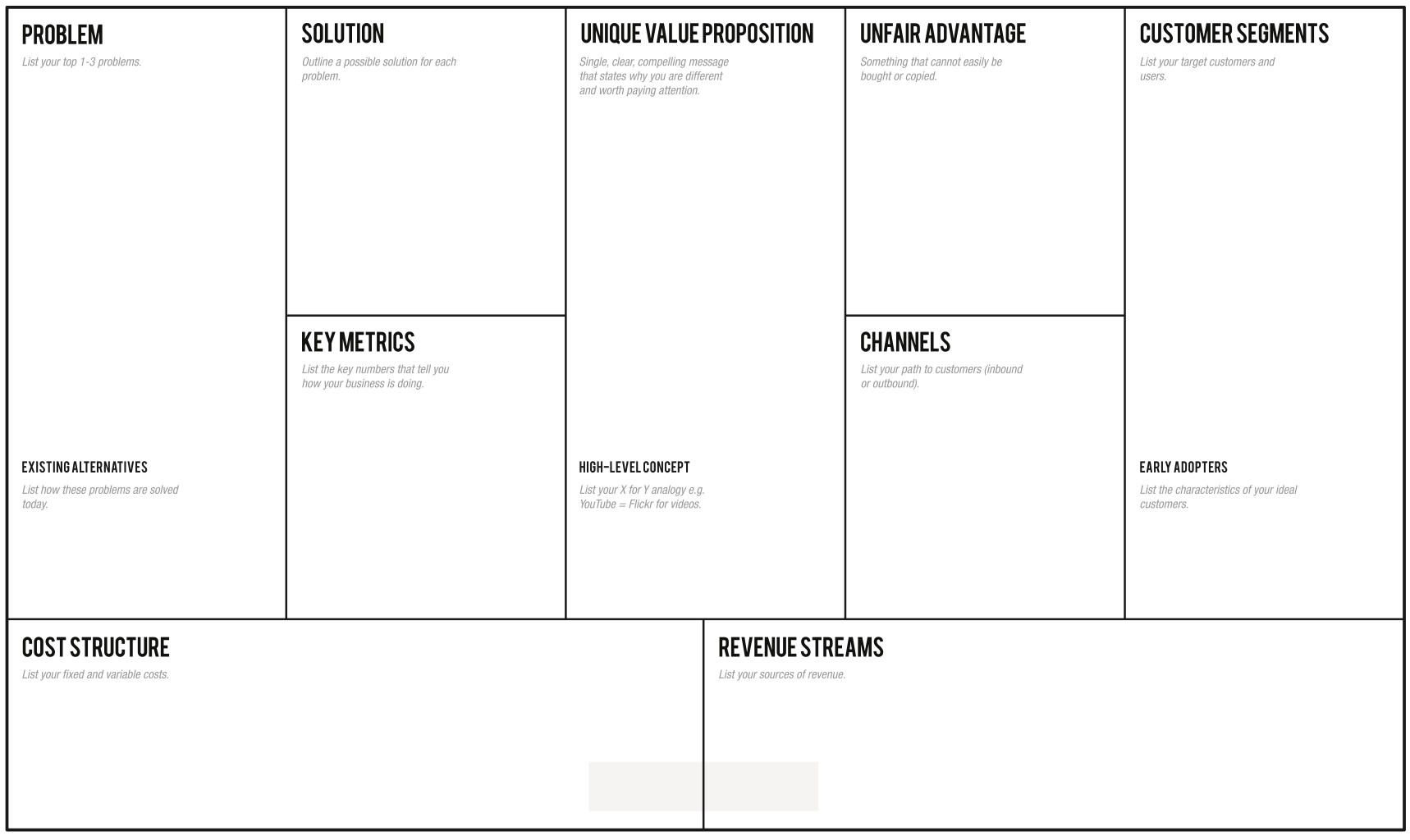 21-Page Business Plan  LEANSTACK Within Business Canvas Word Template